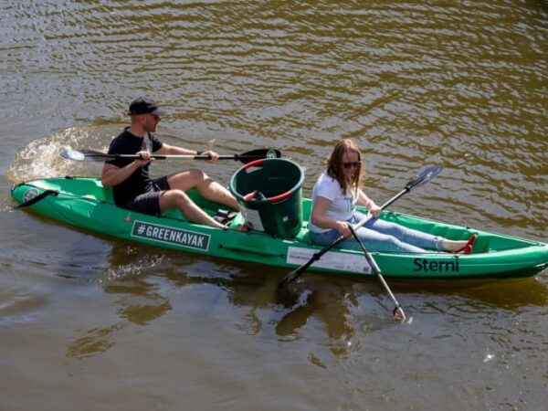 People are paddling along the world’s waterways picking up trash