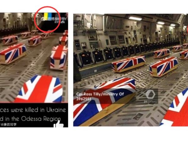 Old photo misrepresented as coffins of ‘British soldiers killed in Ukraine war’