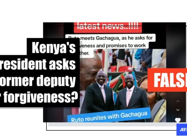 Old photos, audio falsely used to claim Kenya’s leader reconciles with impeached ex-deputy