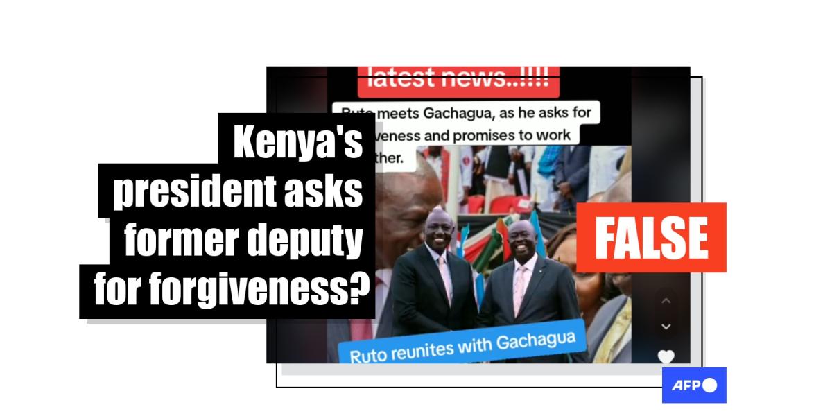 Old photos, audio falsely used to claim Kenya’s leader reconciles with impeached ex-deputy