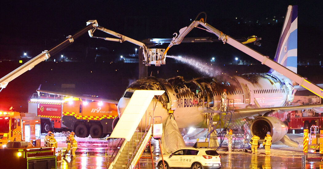 Fire Destroys Air Busan Plane at South Korean Airport Fire Destroys Air Busan Plane at South Korean Airport