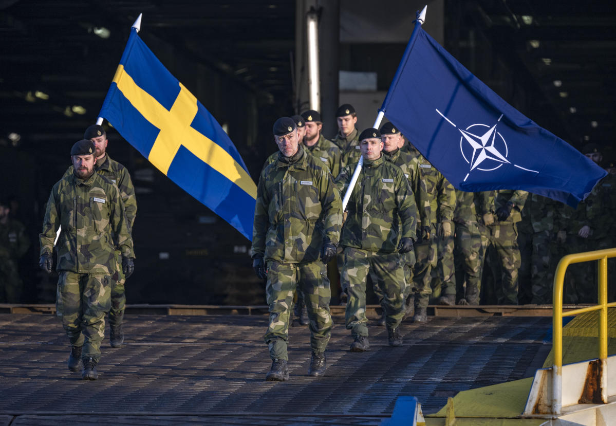 Hundreds of Swedish forces arrive in Latvia in largest deployment with NATO to date Hundreds of Swedish forces arrive in Latvia in largest deployment with NATO to date