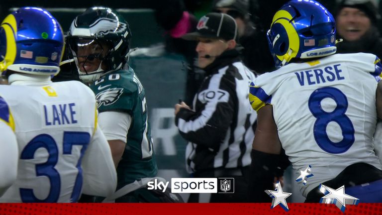 Los Angeles Rams 22-28 Philadelphia Eagles: Saquon Barkley stars in the snow as Eagles reach NFC Championship Game | NFL News