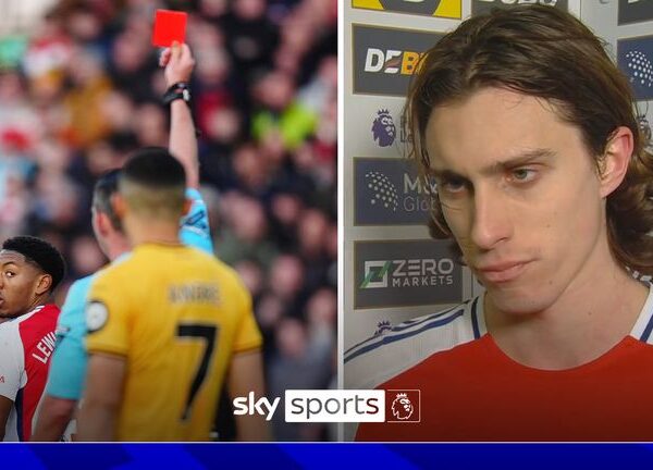 Myles Lewis-Skelly red card: Arsenal boss Mikel Arteta ‘absolutely fuming’ over decision to send defender off vs Wolves | Football News