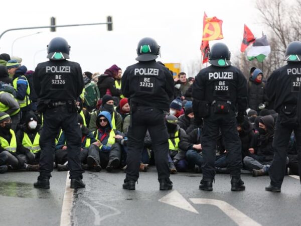 Protest action delays start of German far-right AfD rally in Saxony