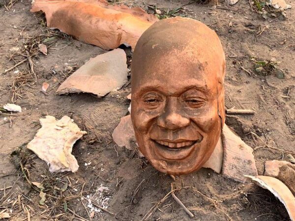 Statue of ex-Ghana President Akufo-Addo destroyed