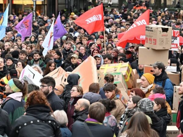 Thousands protest controversial migration vote in Germany’s Leipzig