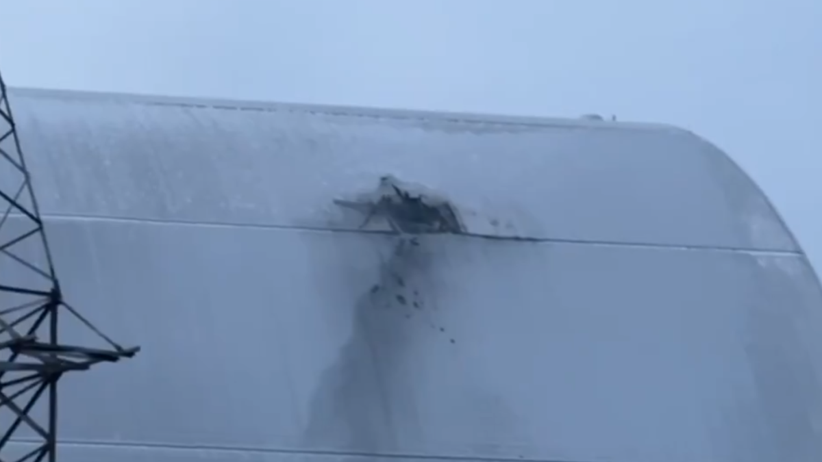 Chernobyl reactor shield hit by Russian drone, Ukraine says Chernobyl reactor shield hit by Russian drone, Ukraine says