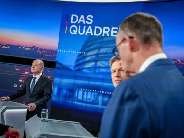 German election candidates clash over economy in four-way TV debate