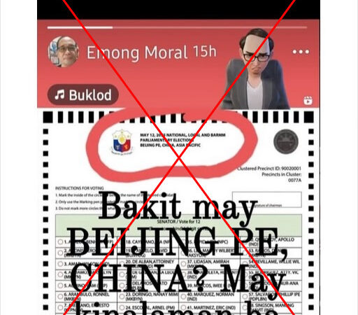 Misrepresented ballot template spurs false Philippine election claims