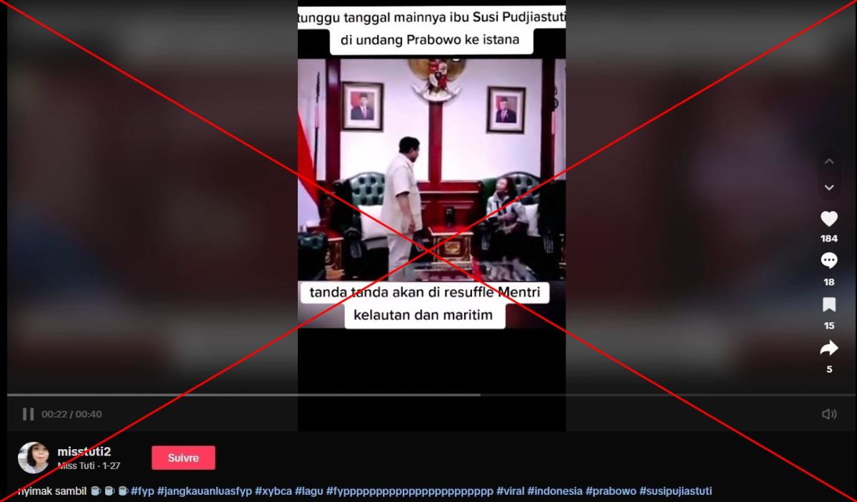 Posts about Indonesia cabinet ‘reshuffle’ misrepresent old clip