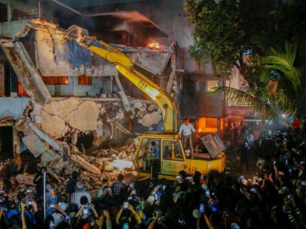 Protesters set fire to ex-Bangladesh PM’s family home