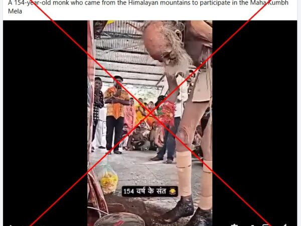 Video of old monk falsely linked to India’s Kumbh Mela mega-festival