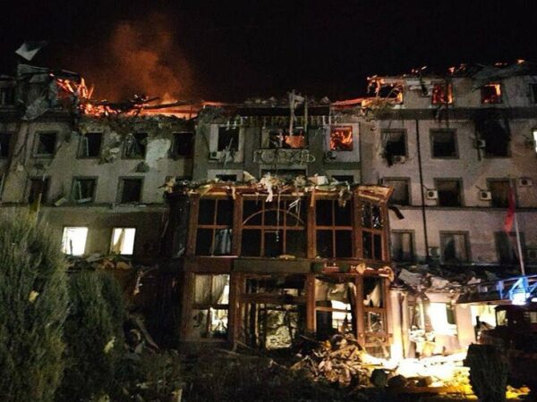 Missile Strikes Hotel in Zelensky’s Hometown in Ukraine