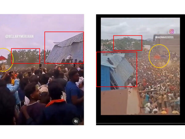 Post falsely claims video shows roof collapse during bread handout in Nigeria