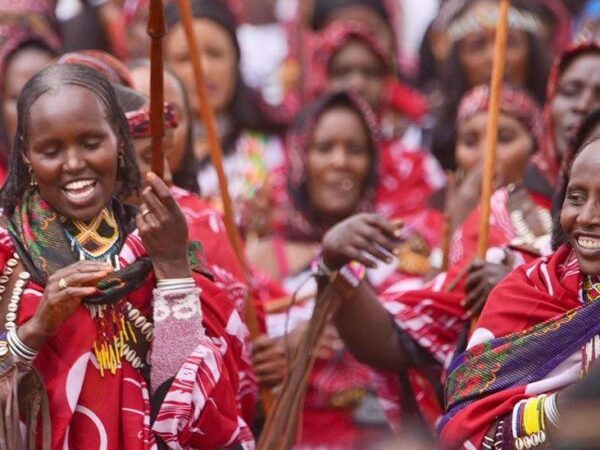 Thousands celebrate a chief who will only rule for eight years